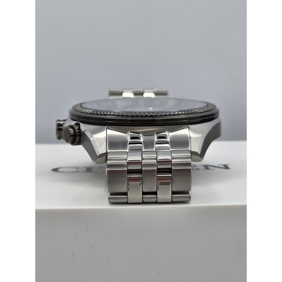 CITIZEN Collection Eco-Drive E820-R014803 Black Tachymeter Perpetual - NEEDS BAT - Picture 10 of 16